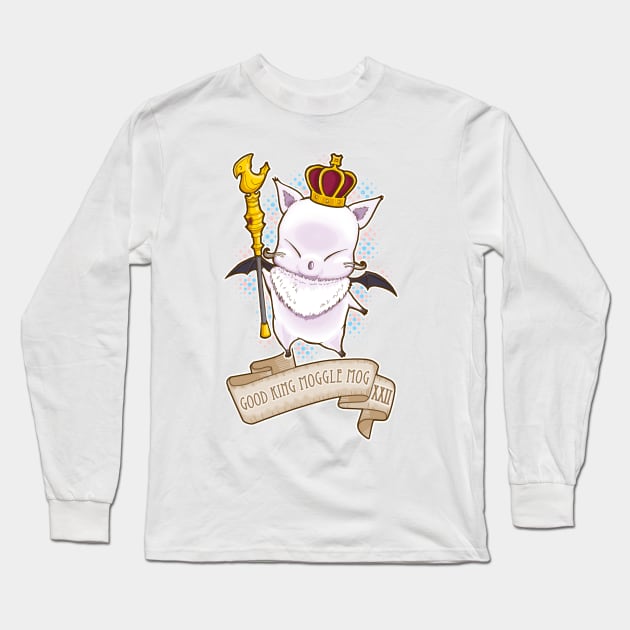 Good King Moggle Mog XXII Long Sleeve T-Shirt by AlexRoivas